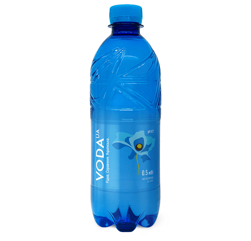 Вода питна ТМ "VODA UA" Рідна Справжня Українська" негазована 0,5л пет
